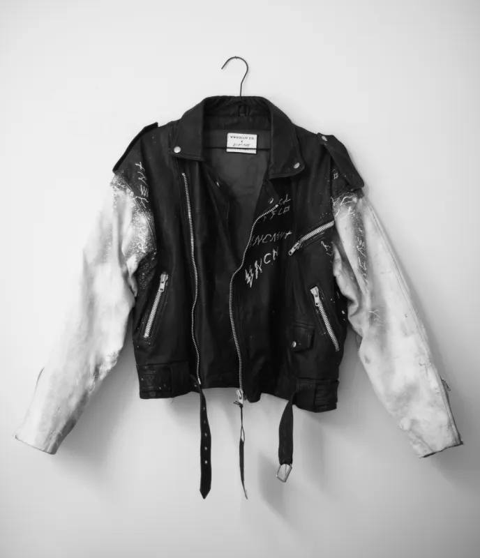 WWOOLLFF CO. Biker Leather Jacket Model Nº 43 Black sold by Ivalo.com