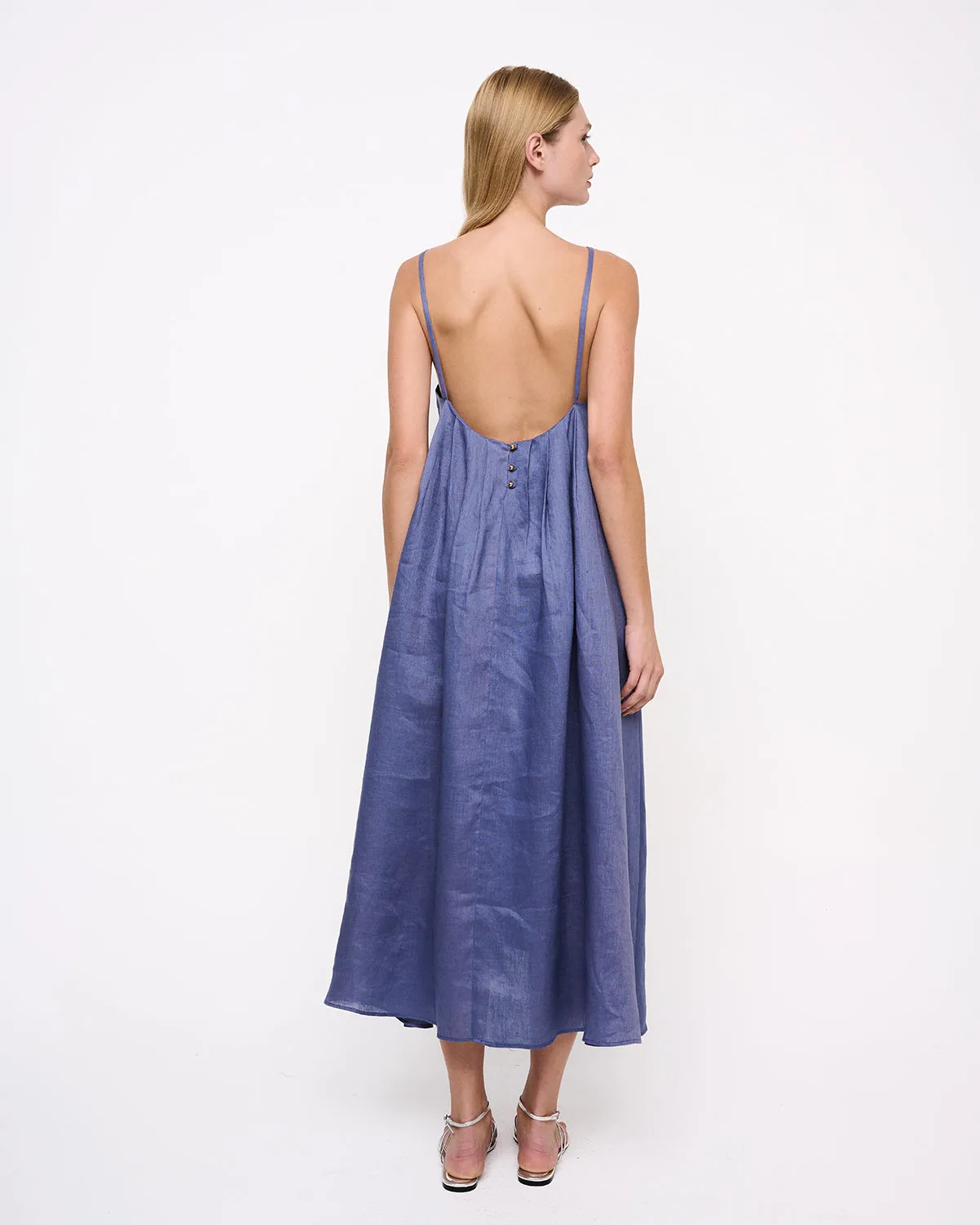 Indigo Linen Dress Blue sold by Ivalo.com product image thumbnail 4