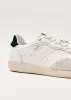 Tb.490 Black Heel Tab Leather Sneakers White sold by Ivalo.com