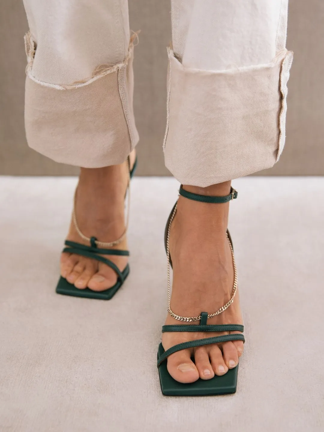 Straps Chain Sandals Green sold by Ivalo.com product image thumbnail 2