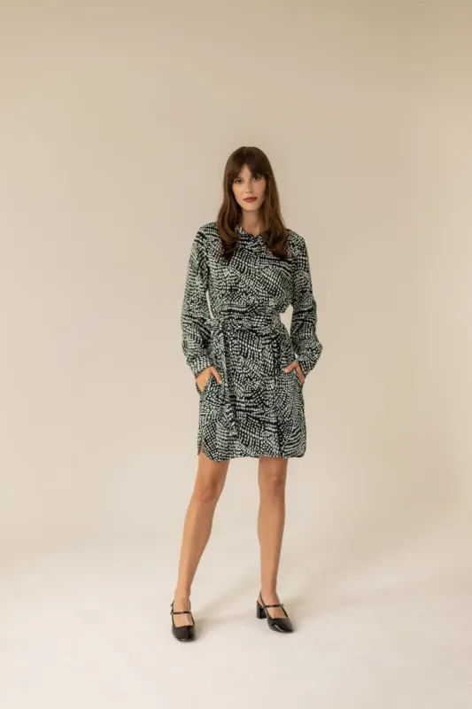 Shirt Dress Black & White sold by Ivalo.com