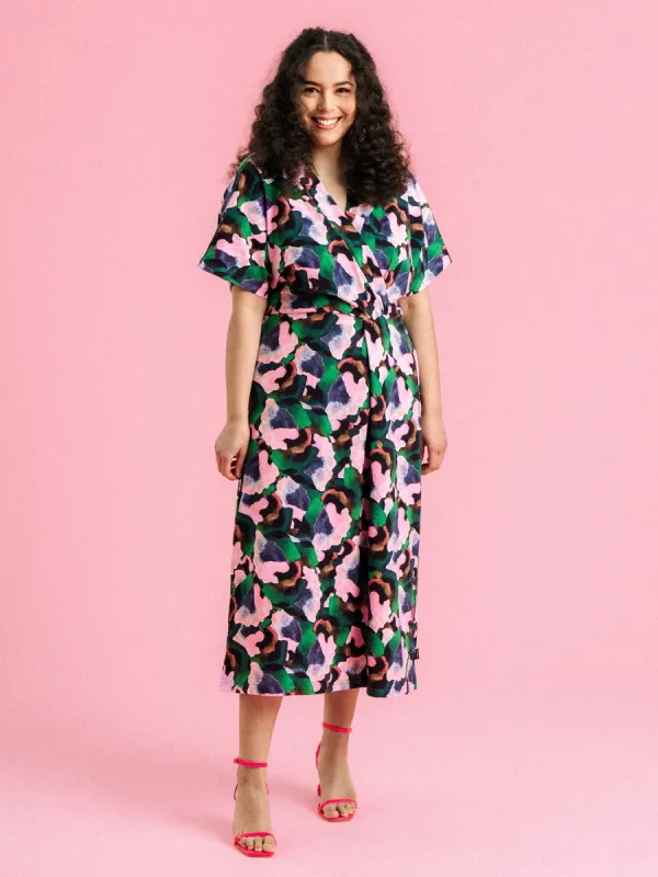 Sandra Dress Orvokki Green/Pink sold by Ivalo.com