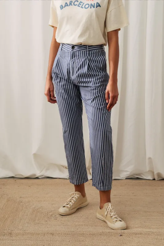 Kyrklandet Trouser Stripes Navy Blue sold by Ivalo.com