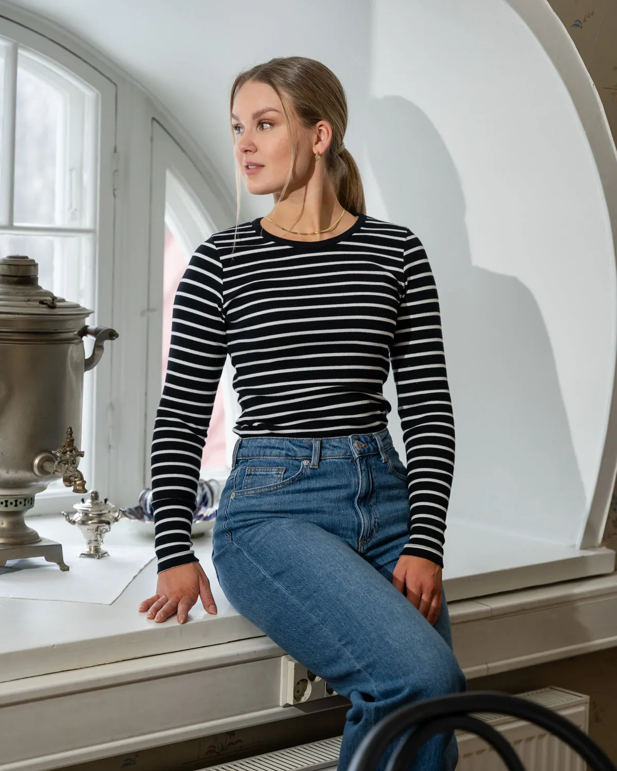 Long Sleeve Top Black Striped sold by Ivalo.com product image thumbnail 5