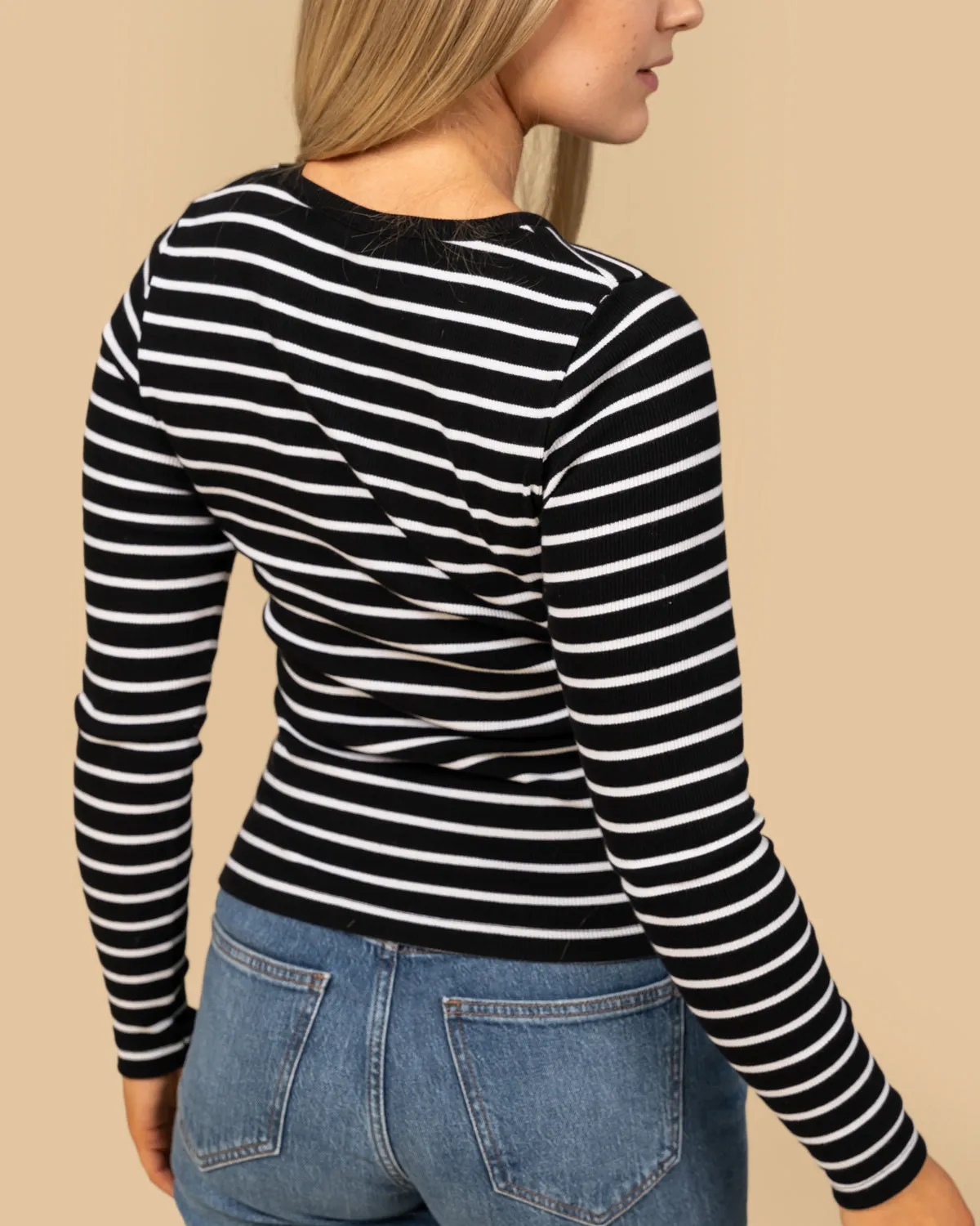 Long Sleeve Top Black Striped sold by Ivalo.com product image thumbnail 4