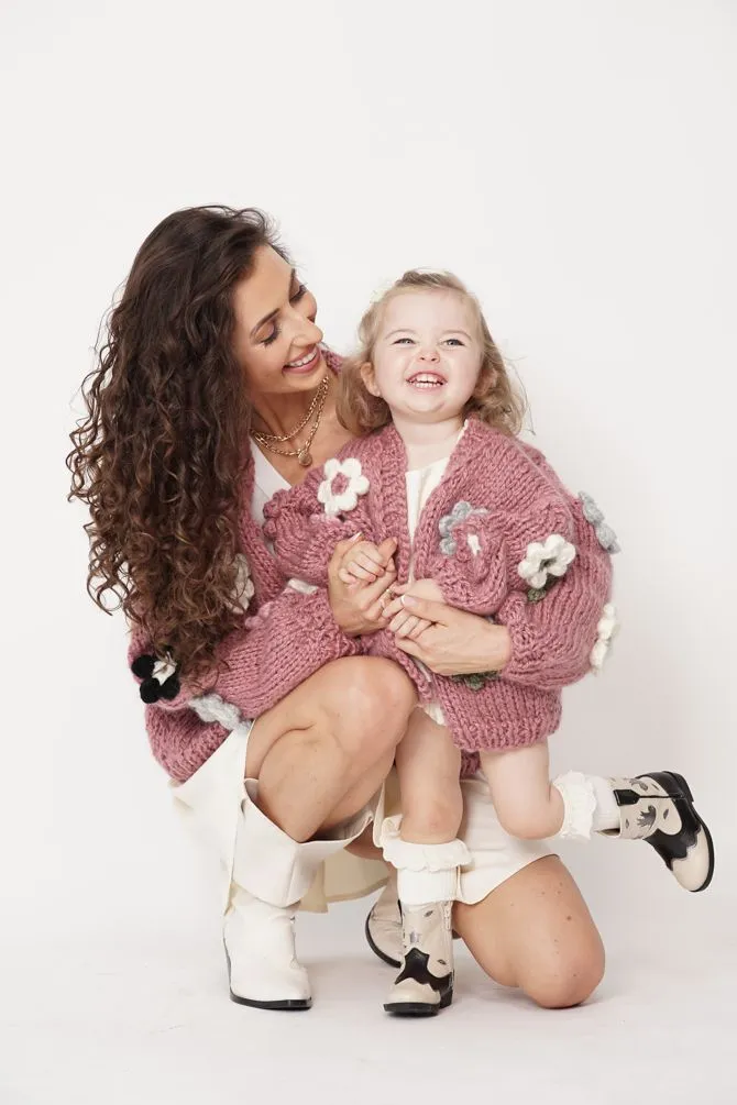 Kids' Petit Handmade Flower Sweater Dark Pink sold by Ivalo.com product image thumbnail 5