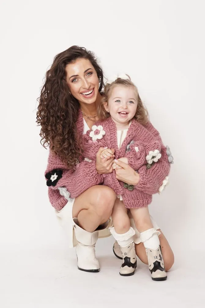 Kids' Petit Handmade Flower Sweater Dark Pink sold by Ivalo.com product image thumbnail 4