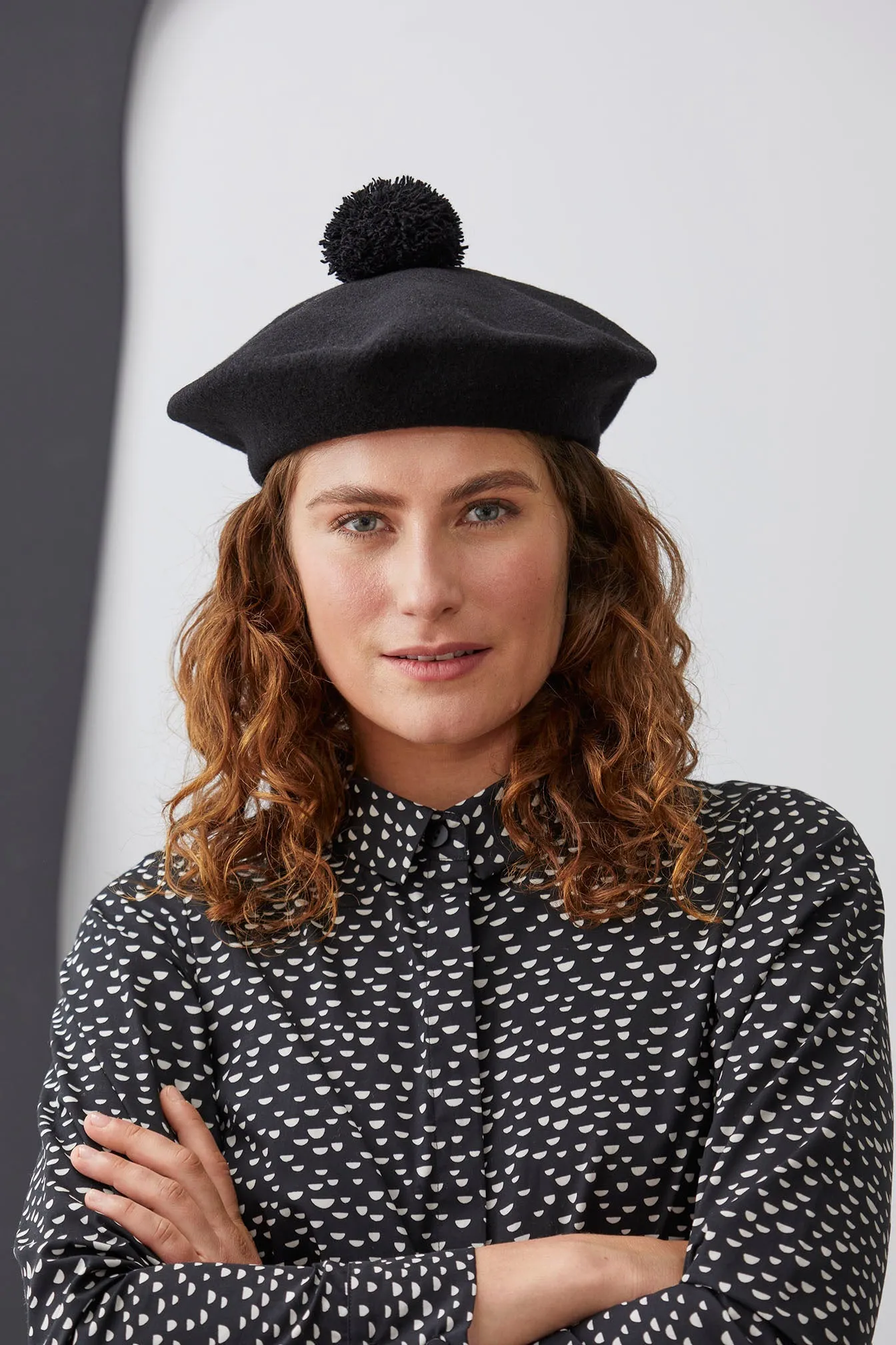 Pom Pom Beret Black sold by Ivalo.com