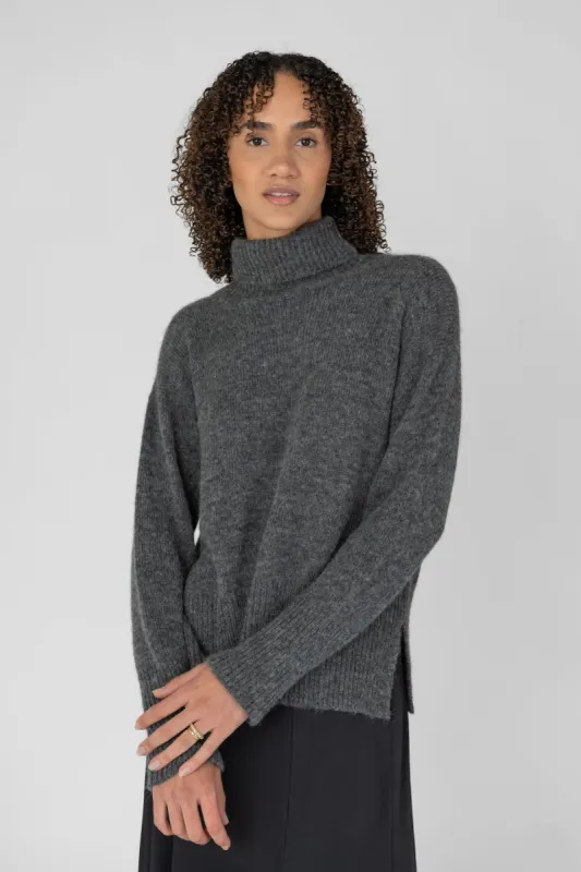 Alpaca Turtleneck Knit Grey sold by Ivalo.com