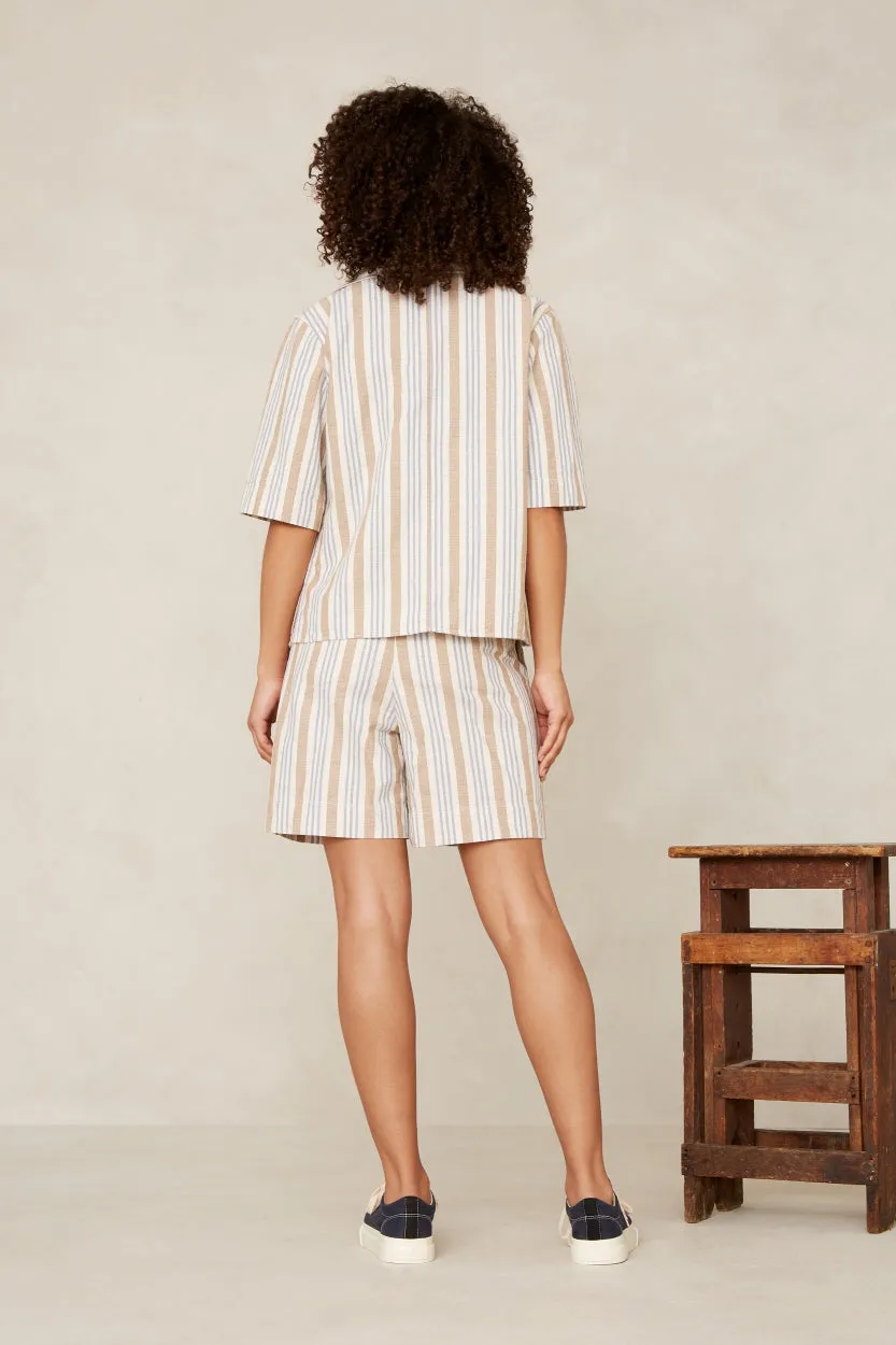 Bangja Shorts Ecru Hemp Stripe sold by Ivalo.com product image thumbnail 2