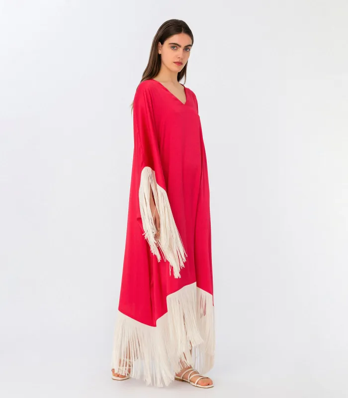 Fringes Silktouch Kaftan Dress sold by Ivalo.com