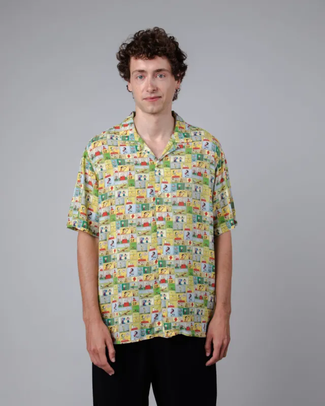 Peanuts Comic Men's Aloha T-Shirt Yellow sold by Ivalo.com