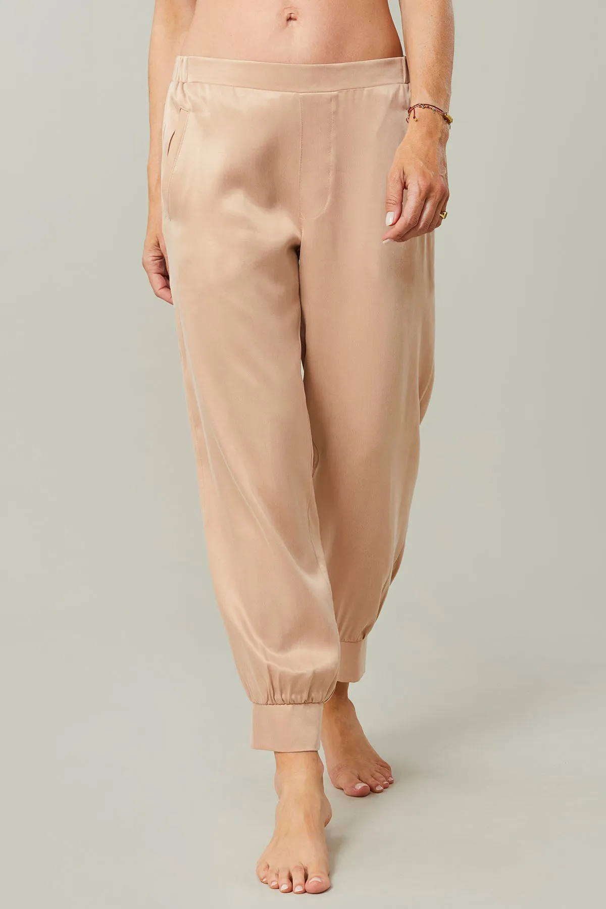 Vegan Silk Pants Gold sold by Ivalo.com product image thumbnail 2