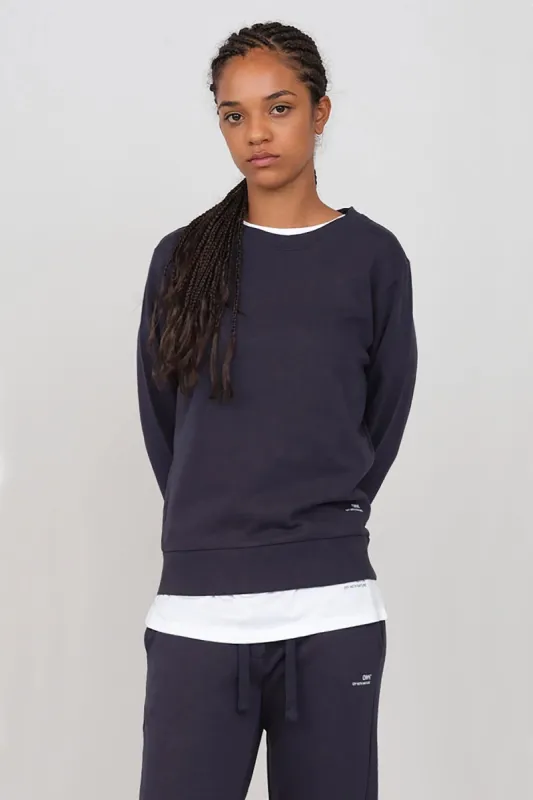 Women's Gauzed Crewneck Sweatshirt Blue sold by Ivalo.com