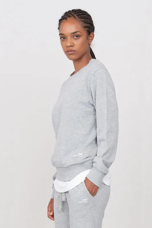 Women's Gauzed Crewneck Sweatshirt Grey sold by Ivalo.com