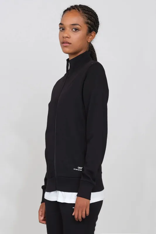 Women's Gauzed Sweatshirt With A Zipper Black sold by Ivalo.com