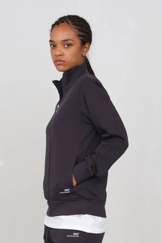 Women's Gauzed Sweatshirt With A Zipper Blue sold by Ivalo.com