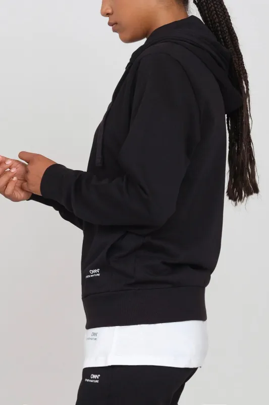 Women's Hoodie With A Zipper Black sold by Ivalo.com