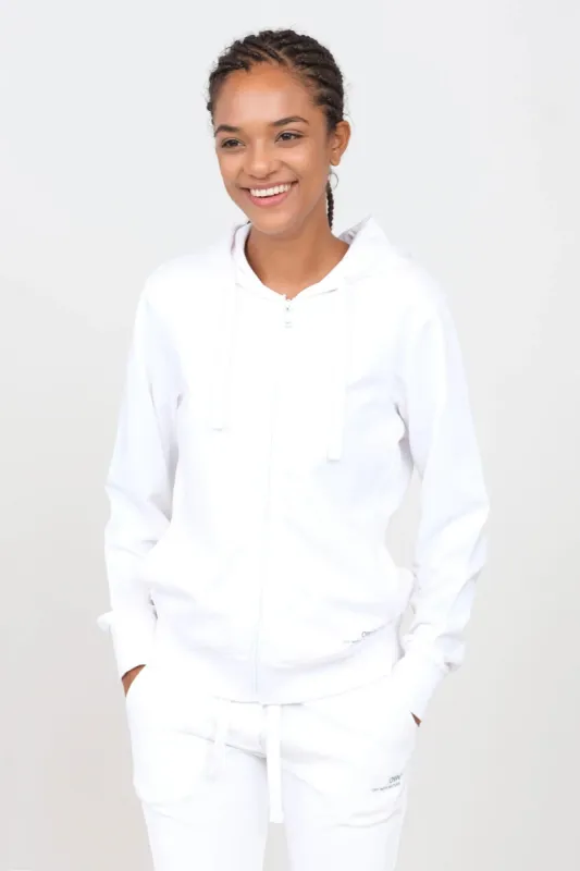 Women's Hoodie With A Zipper White sold by Ivalo.com