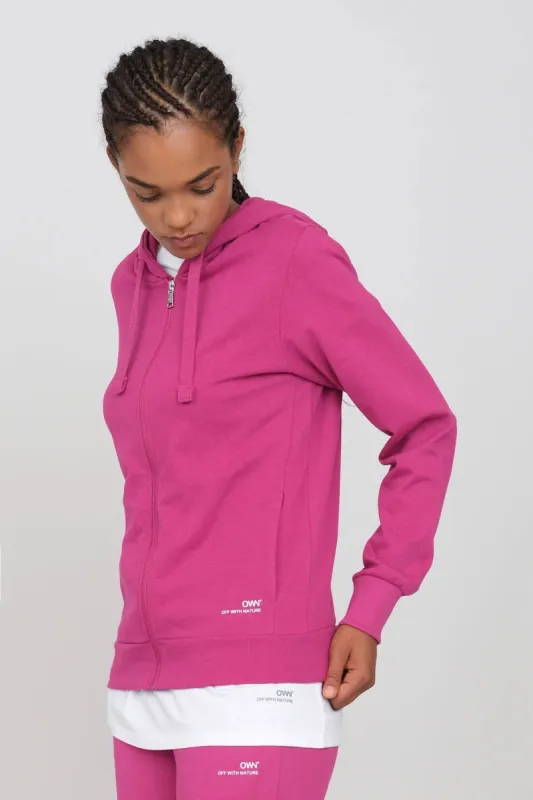 Women's Hoodie With A Zipper Fuchsia sold by Ivalo.com
