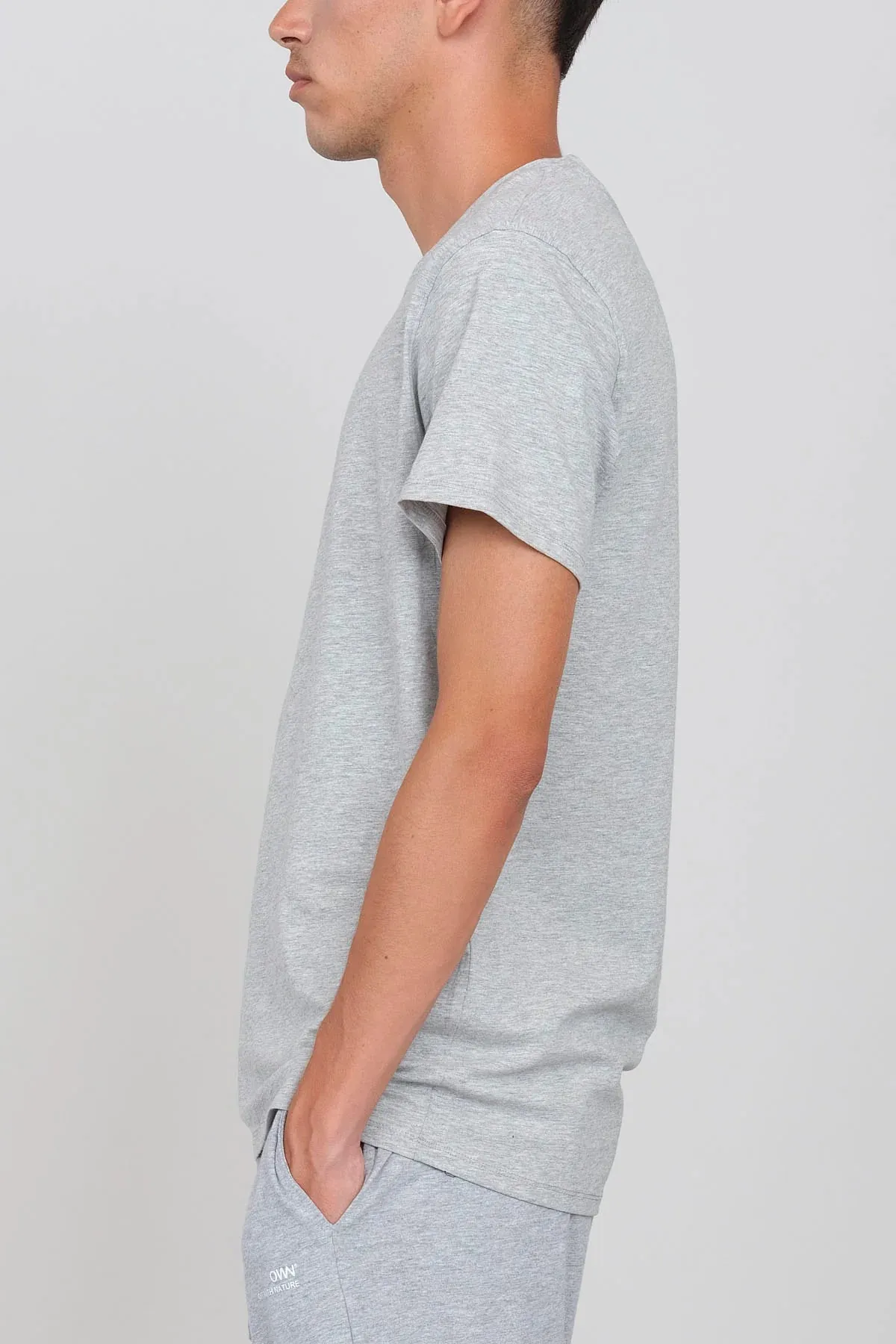 Stretch Jersey V-Neck T-Shirt Grey sold by Ivalo.com product image thumbnail 3