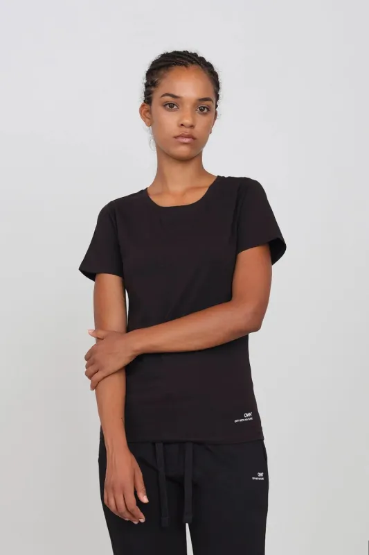 Women's Crewneck T-Shirt Black sold by Ivalo.com