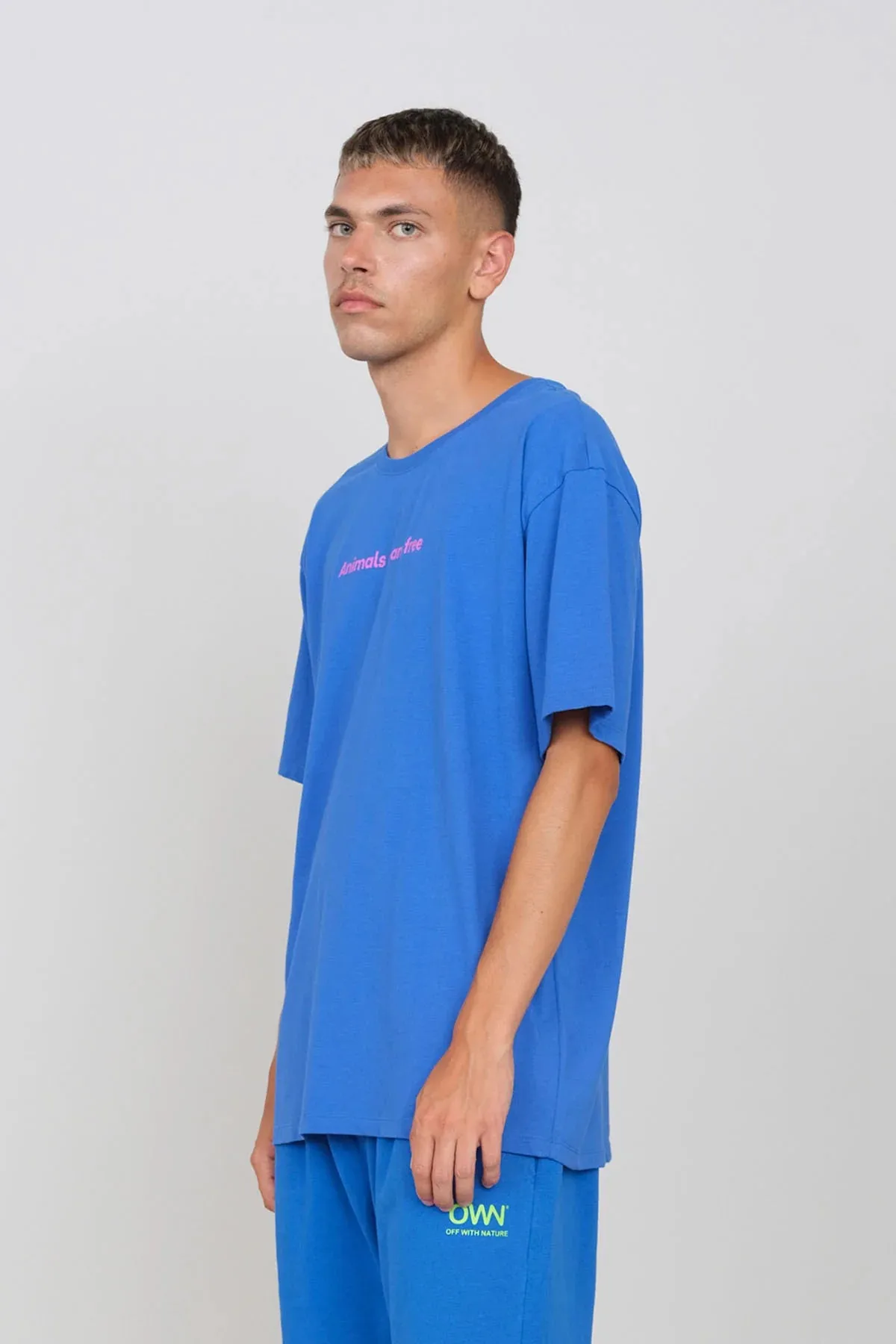 Printed Crewneck T-Shirt Cobalt Blue sold by Ivalo.com product image thumbnail 2