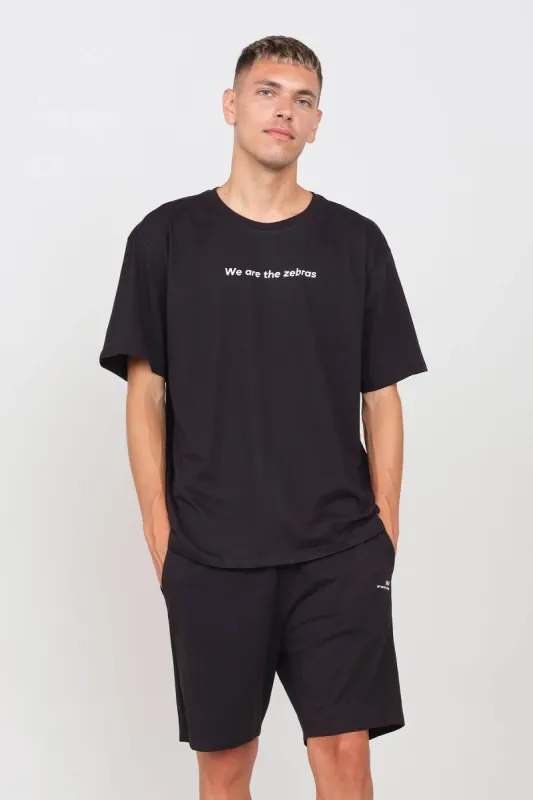 Printed Crewneck T-Shirt Black sold by Ivalo.com