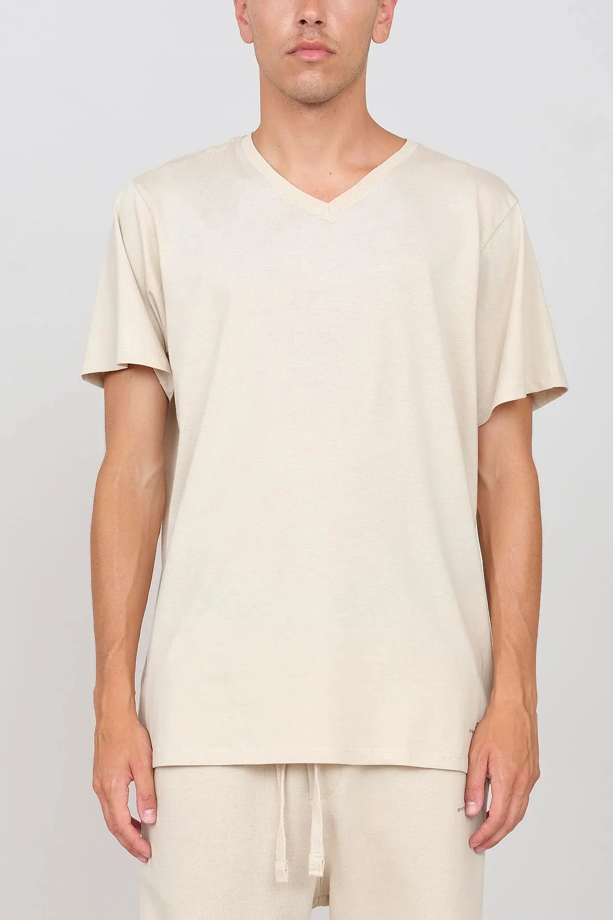 Men's V-Neck T-Shirt Ecru sold by Ivalo.com product image thumbnail 3