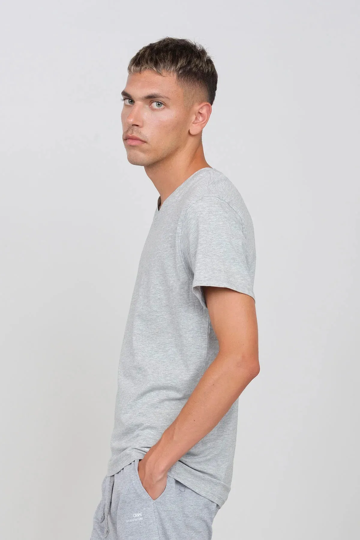 Men's V-Neck T-Shirt Grey sold by Ivalo.com