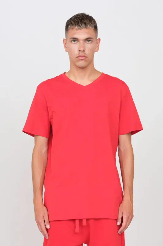 Men's V-Neck T-Shirt Red sold by Ivalo.com