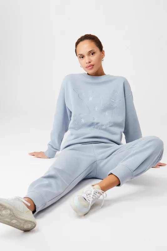 Peace Sweater + Natural Dye Track Pants Grey Marble sold by Ivalo.com