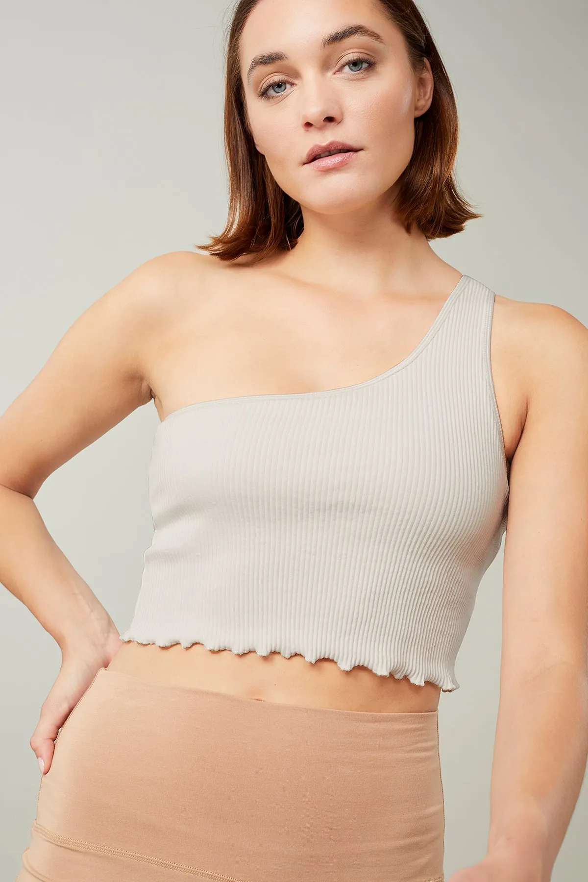 One Shoulder Top Pistacchio sold by Ivalo.com