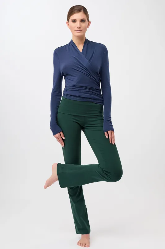 Classic Rolldown Yoga Pants Seaweed made by Ivalo.com