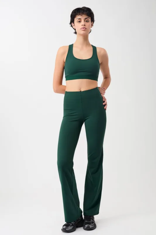 Flared Workout Pants Seaweed sold by Ivalo.com