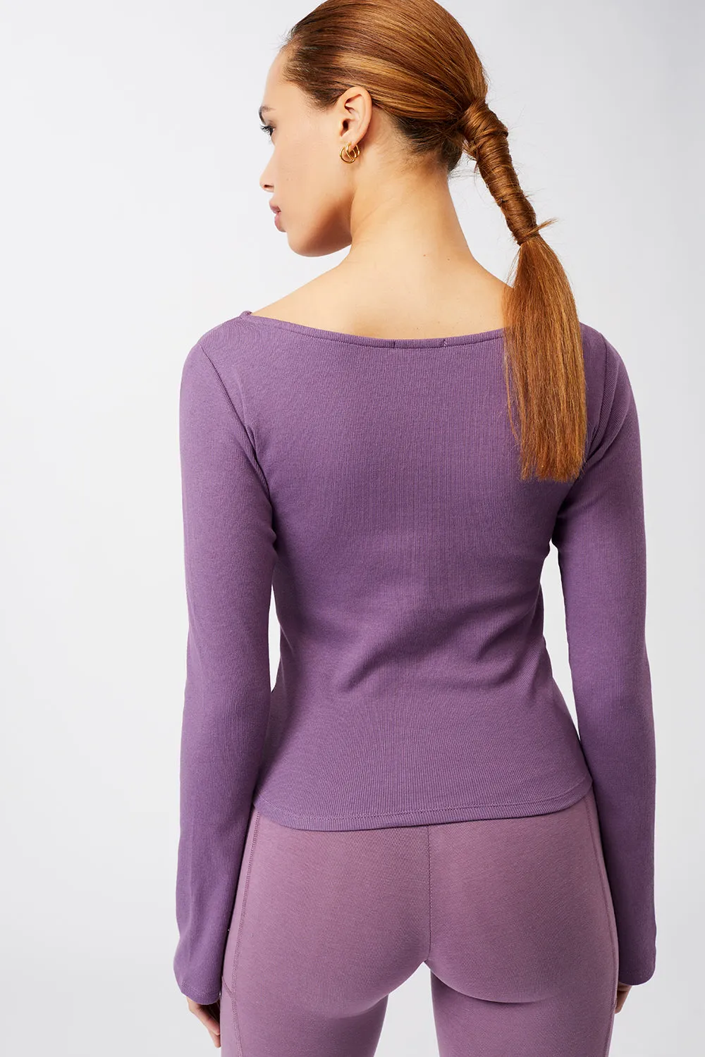 Ribbed Boat Neckline Grape sold by Ivalo.com product image thumbnail 2