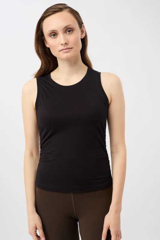 Cropped Ruffled Top Black sold by Ivalo.com