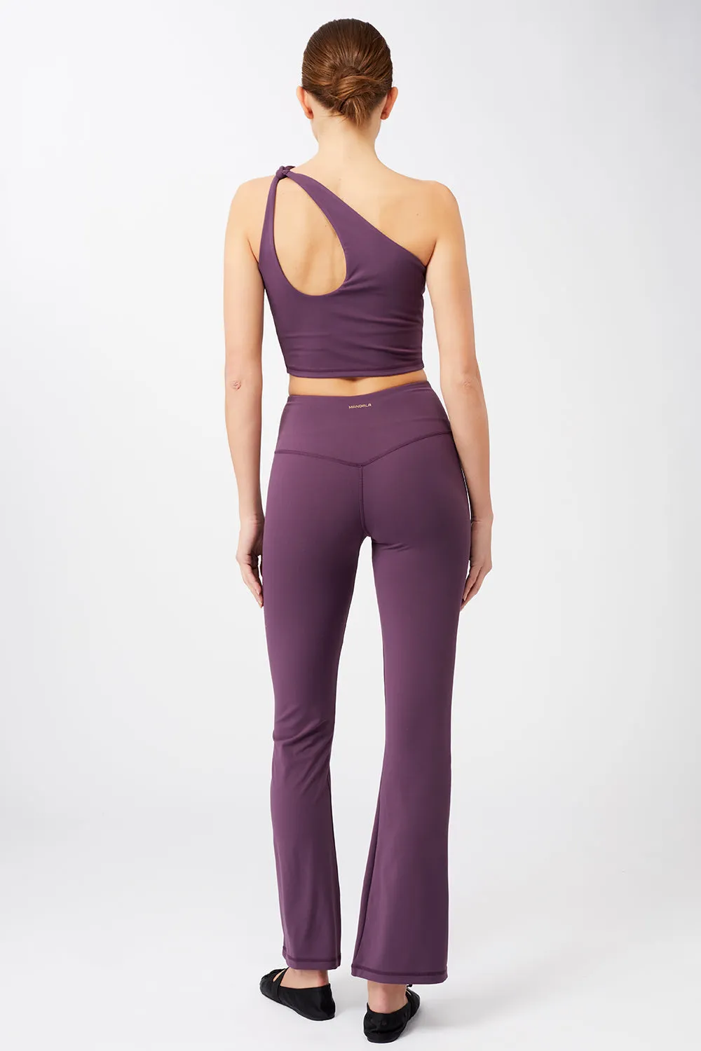 Cropped Shoulder Top + Flared Sports Pants Set Purple Passion sold by Ivalo.com product image thumbnail 2