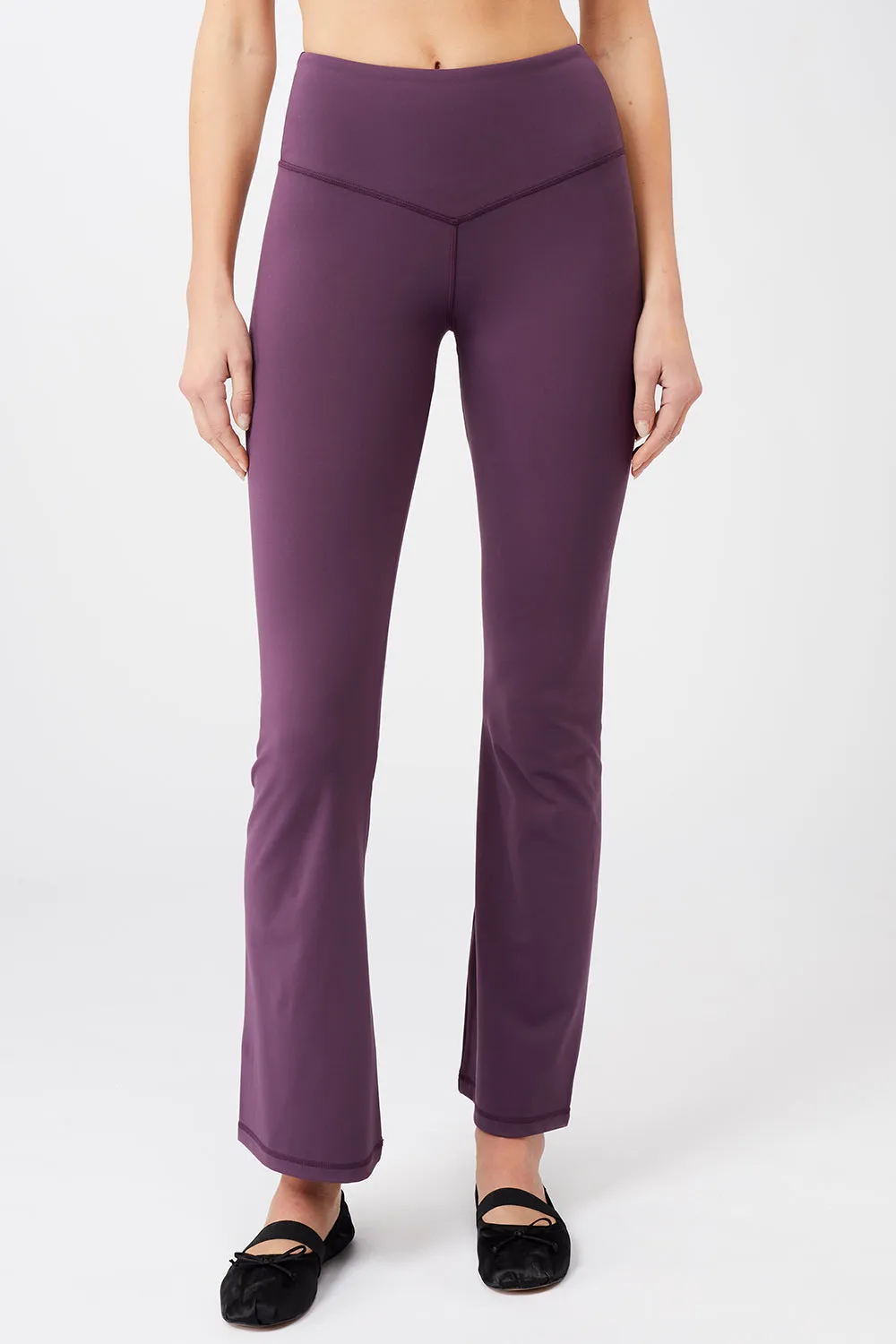 Cropped Shoulder Top + Flared Sports Pants Set Purple Passion sold by Ivalo.com product image thumbnail 3