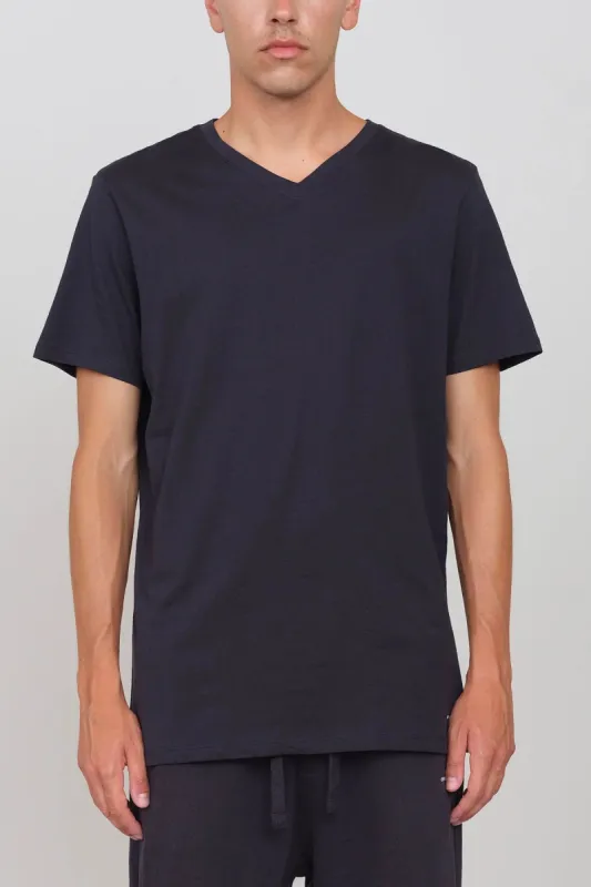 Men's V-Neck T-Shirt Blue sold by Ivalo.com