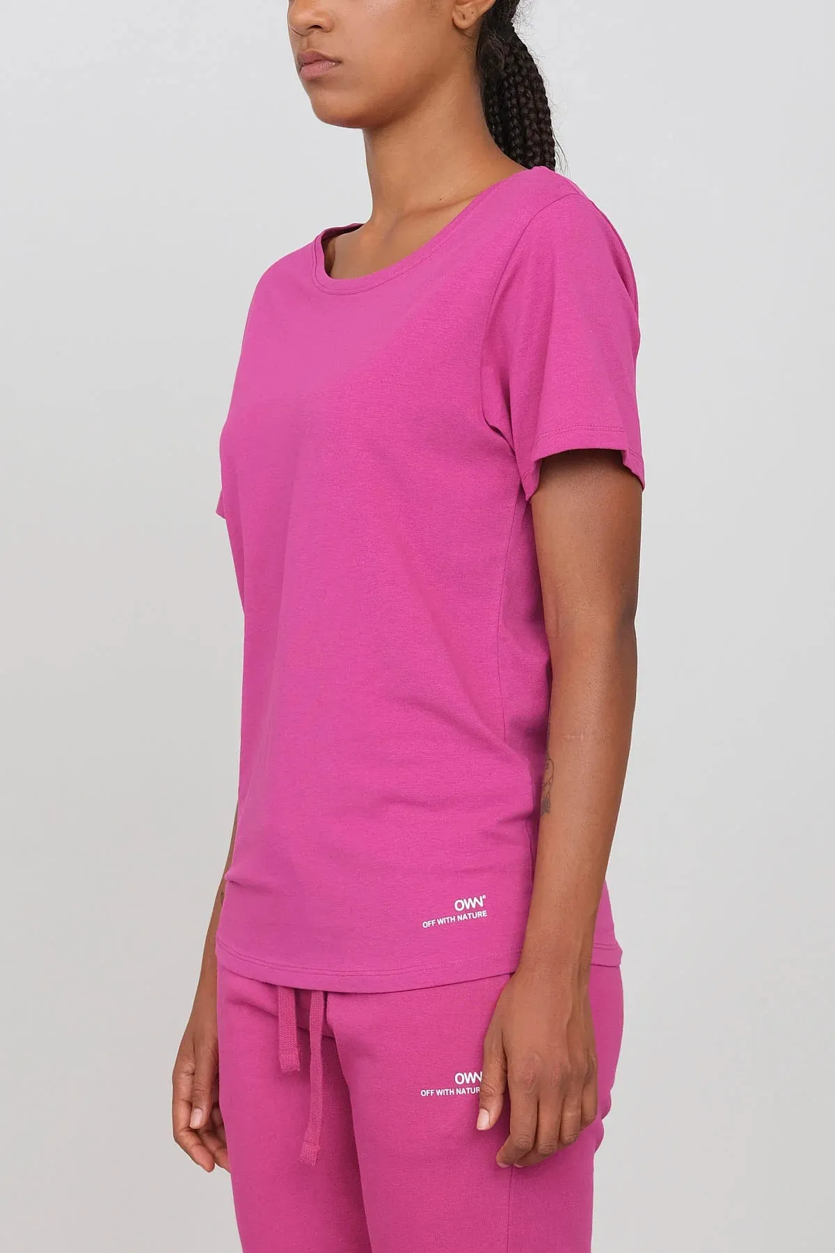 Women's Crewneck T-Shirt Fuchsia sold by Ivalo.com product image thumbnail 2