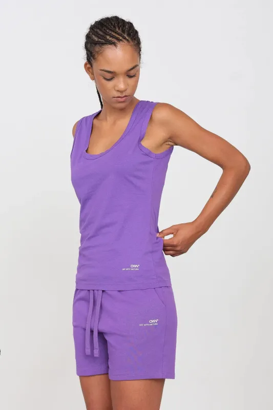 Women's Deep Neck Tank Top Violet sold by Ivalo.com