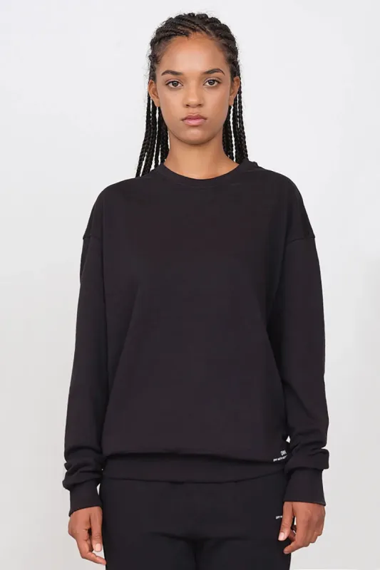 Women's Crewneck Sweatshirt Black sold by Ivalo.com