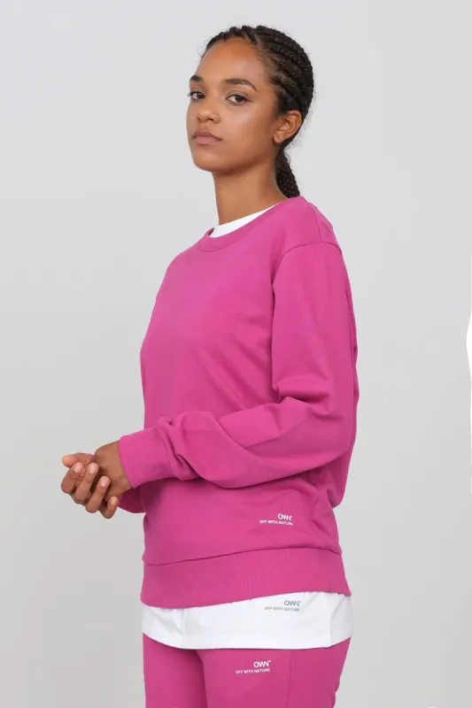 Women's Crewneck Sweatshirt Fuchsia sold by Ivalo.com