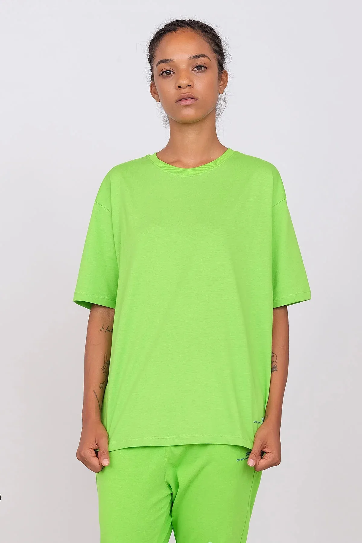 Unisex Oversize Crewneck T-Shirt Apple Green sold by Ivalo.com product image thumbnail 3