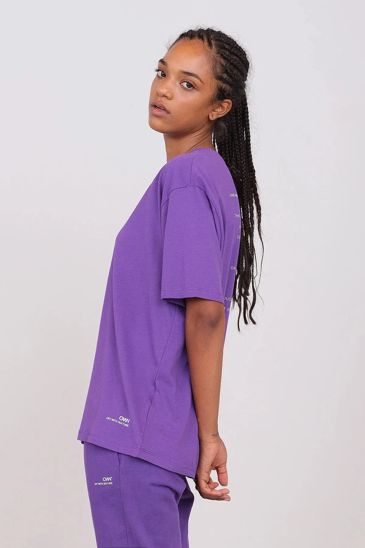 Unisex Oversize Crewneck T-Shirt Violet sold by Ivalo.com product image thumbnail 3