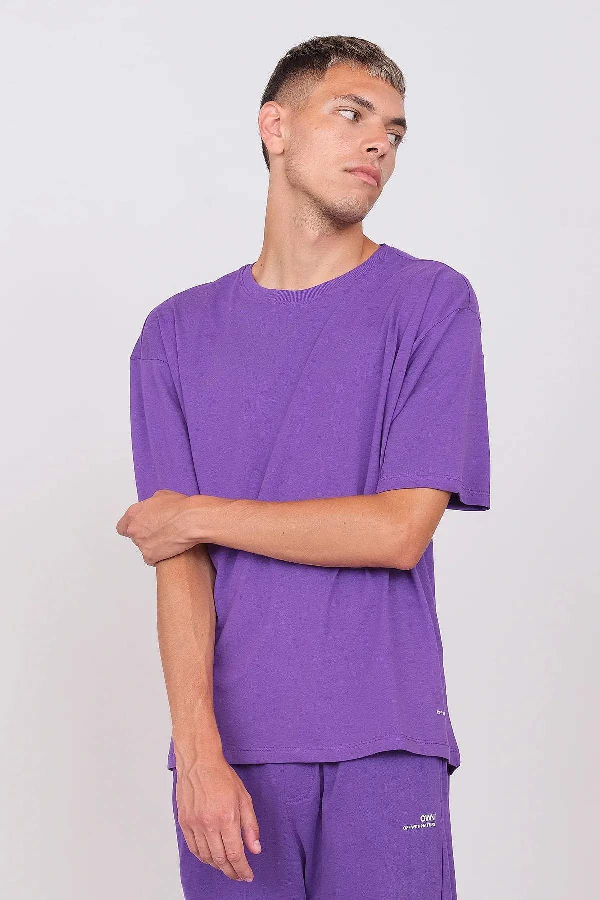 Unisex Oversize Crewneck T-Shirt Violet sold by Ivalo.com product image thumbnail 2