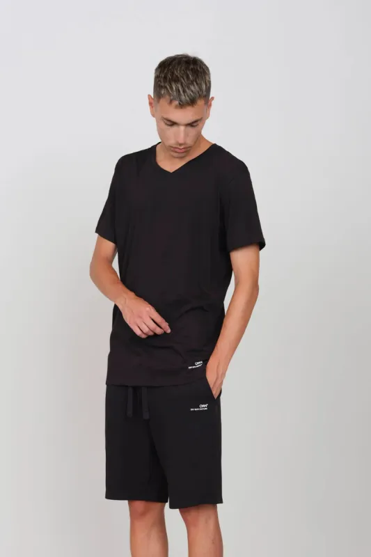 Men's V-Neck T-Shirt Black sold by Ivalo.com