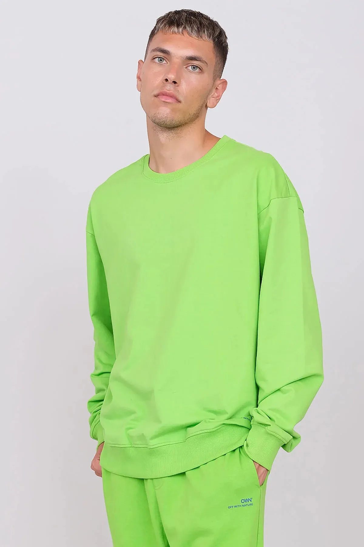 Unisex Oversize Crewneck Sweatshirt Apple Green sold by Ivalo.com product image thumbnail 5