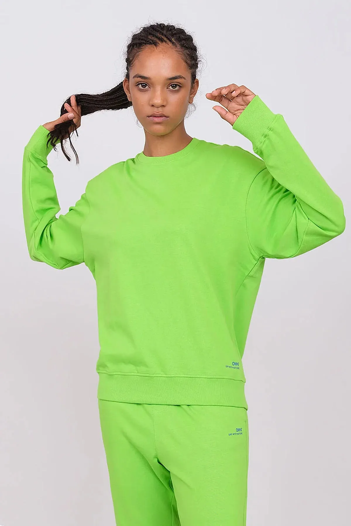 Unisex Oversize Crewneck Sweatshirt Apple Green sold by Ivalo.com product image thumbnail 2